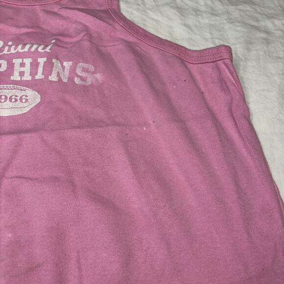 Vintage 90’s NFL For Her Womens Miami Dolphins Pink Tank Top XL Florida Fits M/L - Picture 3 of 6